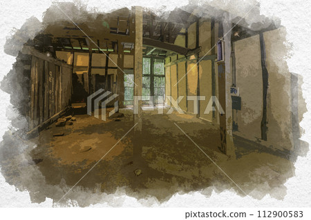 水彩畫風格，雲南，菅谷多多良，山內，前小屋，內置，島根縣雲南市 112900583