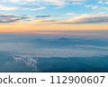 View of the sea of clouds from the summit of Mt. Fuji 112900607
