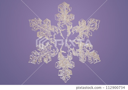 Snowflake purple background microscope observation sketch Snowflake purple background microscope observation sketch 112900734