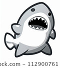 Illustration of a shark generated by AI 112900761