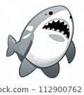 Illustration of a shark generated by AI 112900762