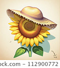 Illustration of sunflowers generated by AI 112900772