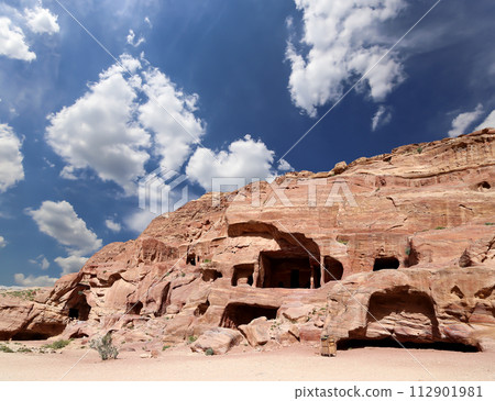 Mountains of Petra, Jordan, Middle East. Petra has been a UNESCO World Heritage Site since 1985 112901981