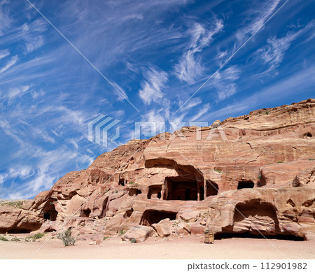 Mountains of Petra, Jordan, Middle East. Petra has been a UNESCO World Heritage Site since 1985 Mountains of Petra, Jordan, Middle East. Petra has been a UNESCO World Heritage Site since 1985 112901982