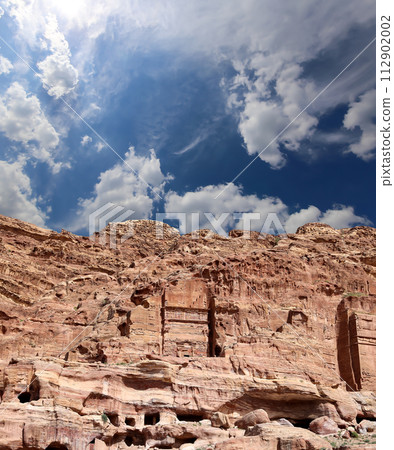 Mountains of Petra, Jordan, Middle East. Petra has been a UNESCO World Heritage Site since 1985 Mountains of Petra, Jordan, Middle East. Petra has been a UNESCO World Heritage Site since 1985 112902002