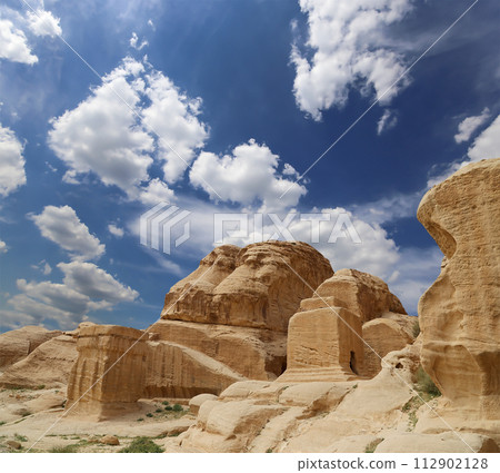 Mountains of Petra, Jordan, Middle East. Petra has been a UNESCO World Heritage Site since 1985 112902128