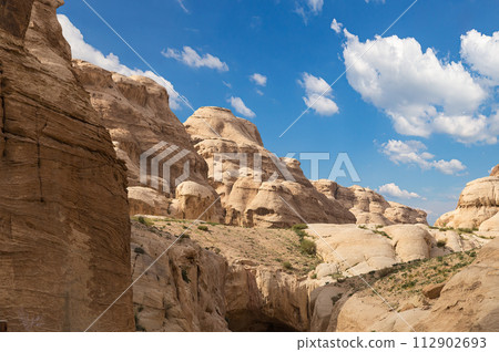 Mountains of Petra, Jordan, Middle East. Petra has been a UNESCO World Heritage Site since 1985 112902693