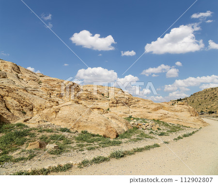 Mountains of Petra, Jordan, Middle East. Petra has been a UNESCO World Heritage Site since 1985 112902807