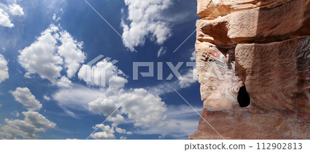 Mountains of Petra, Jordan, Middle East. Petra has been a UNESCO World Heritage Site since 1985 Mountains of Petra, Jordan, Middle East. Petra has been a UNESCO World Heritage Site since 1985 112902813