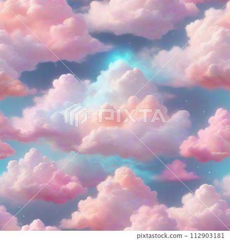 Pattern of clouds in pastel colors. Abstract background 112903181