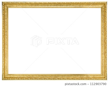 Antique Gold Brown Classic Old Vintage Wooden Rectangle mockup canvas frame isolated on white. Blank and diverse subject molding baguette. Design element. use for paint, mirror or photo Antique Gold Brown Classic Old Vintage Wooden Rectangle mockup canvas frame isolated on white. Blank and diverse subject molding baguette. Design element. use for paint, mirror or photo 112903790
