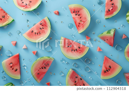 colorful watermelon background material 112904318