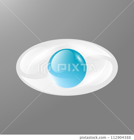 Vector scrambled eggs with blue yolk 112904388