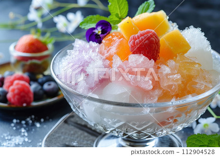 刨冰加水果 112904528