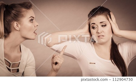 Two women having argue Two women having argue 112904730