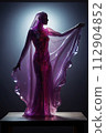 Female silhouette made of unearthly matter 112904852