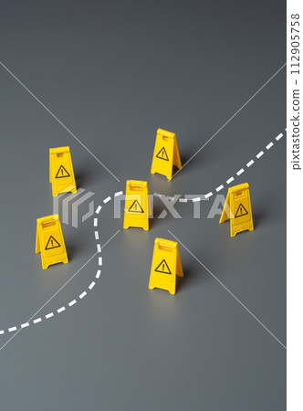 Pass through the risky area with caution. Adaptability. Be adaptable and flexible. Be extremely careful. Find a way through dangers and risks. Overcome obstacles. Avoid trouble. 112905758