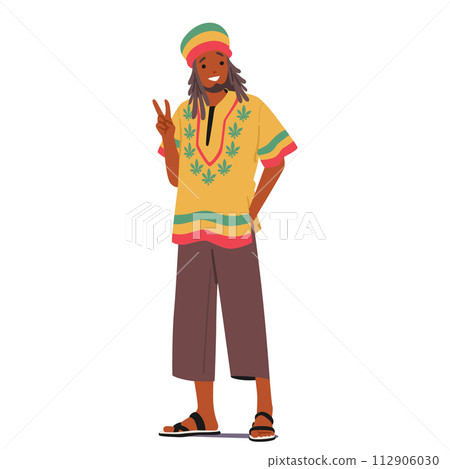 Reggae Rastaman Subculture, Rooted In Jamaican Music And Rastafarian Beliefs, Embraces Peace, Love, And Unity 112906030