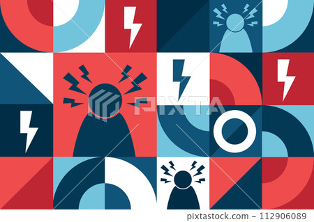 April is Stress Awareness Month. Seamless geometric pattern. Template for background, banner, card 112906089