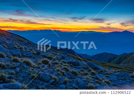 [日出素材]從木曾駒山看日出的絕景[長野縣] 112906522