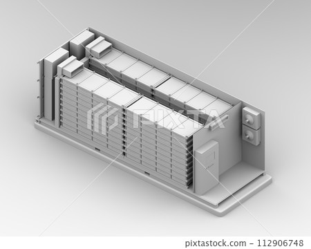 克萊繪製的貨櫃式儲能係統的橫斷面影像。 112906748