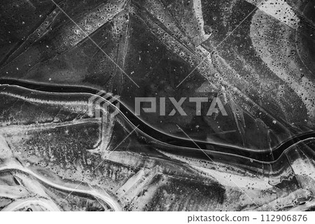 ice covered in rice fields 112906876