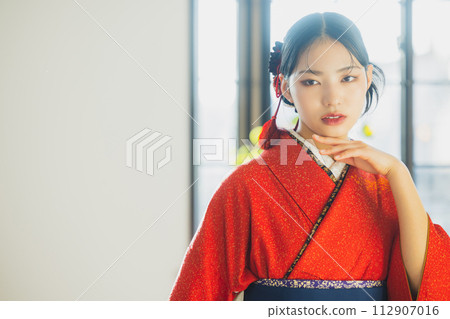 紅色長袖和袴 紅色長袖和袴 112907016