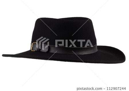 Old west black hat. 112907244