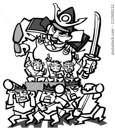 Hakata Yamakasa-Kato Kiyomasa monochrome 112908212