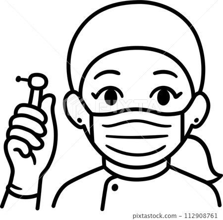 Cute cartoon female dentist character 112908761