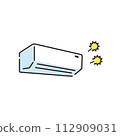 Illustration of an air conditioner making strange noises 112909031