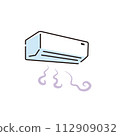 Illustration of an air conditioner with a strange smell 112909032