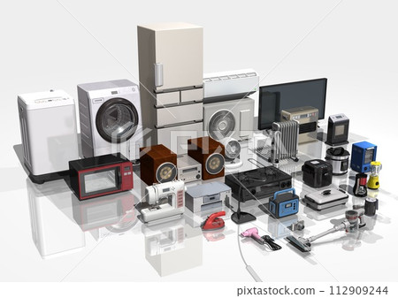 家電,電器,電器,許多,多個,對角線(3DCG影像) 家電,電器,電器,許多,多個,對角線(3DCG影像) 112909244