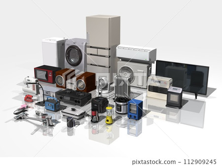 家電,電器,電器,許多,多個,對角線(3DCG影像) 家電,電器,電器,許多,多個,對角線(3DCG影像) 112909245