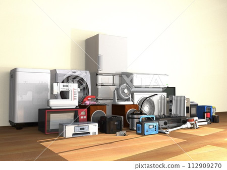 Room, home appliances, electrical appliances, many electrical appliances, multiple new life, living space (3DCG image) 112909270