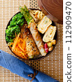 Asparagus pork belly bento 112909470