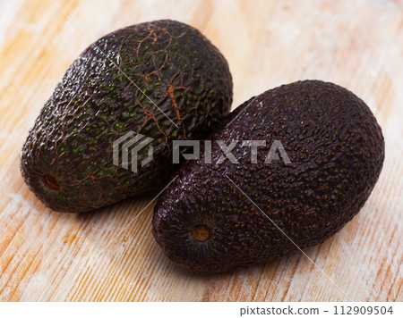 Two Hass avocados Two Hass avocados 112909504