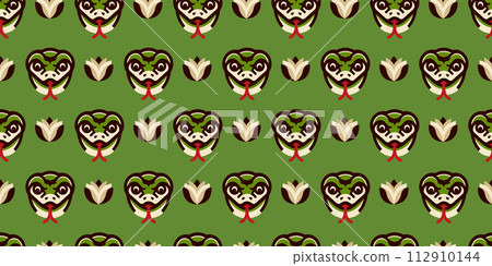 趣味蛇圖案背景素材 112910144