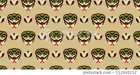 趣味蛇圖案背景素材 112910152