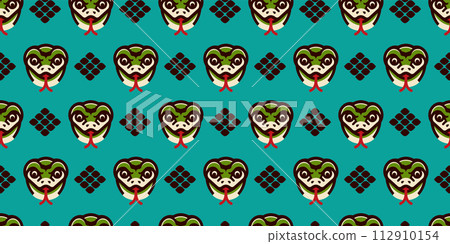 Fun snake pattern background material 112910154