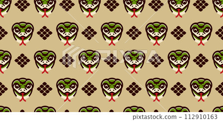 趣味蛇圖案背景素材 112910163