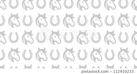 horse and horseshoe pattern horse and horseshoe pattern 112910233