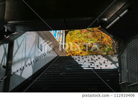 the metro station stairs. Underground entry and exit.Nov 28 2023 the metro station stairs. Underground entry and exit.Nov 28 2023 112910406