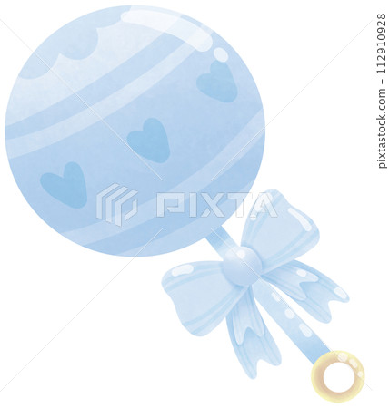 Blue Baby rattle Blue Baby rattle 112910928