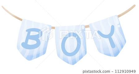 Boy baby shower flag Boy baby shower flag 112910949