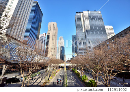 View towards Shinjuku Station from Shinjuku Chuo-dori Street 112911002
