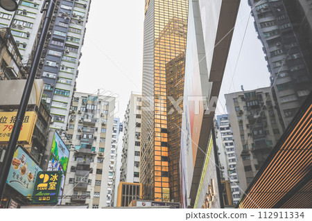 the Busy streets in Causeway Bay, Hong Kong, Feb 9 2024 112911334
