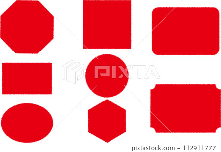 red stamp style frame 112911777