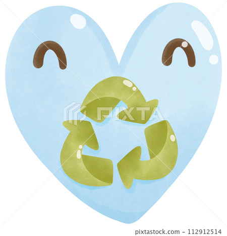 Heart and recycle symbol Heart and recycle symbol 112912514