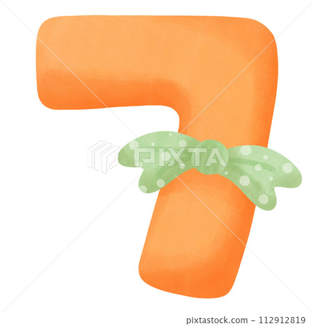 Ribbon with Number 7 112912819